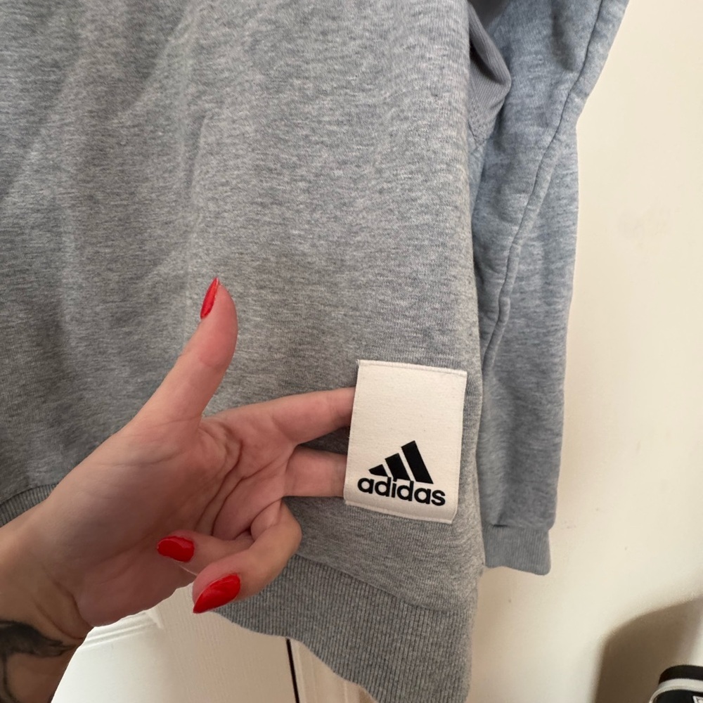 Adidas Women's Gray Crewneck Sweater - Picture 4 of 6